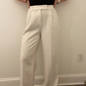 white tailored pants